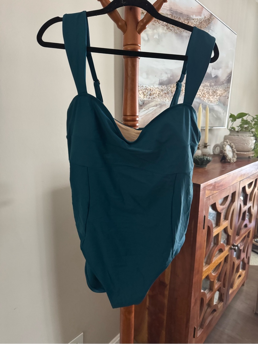 Summer salt Teal Bathing Suit One Piece Full Piece Swimsuit Size 20